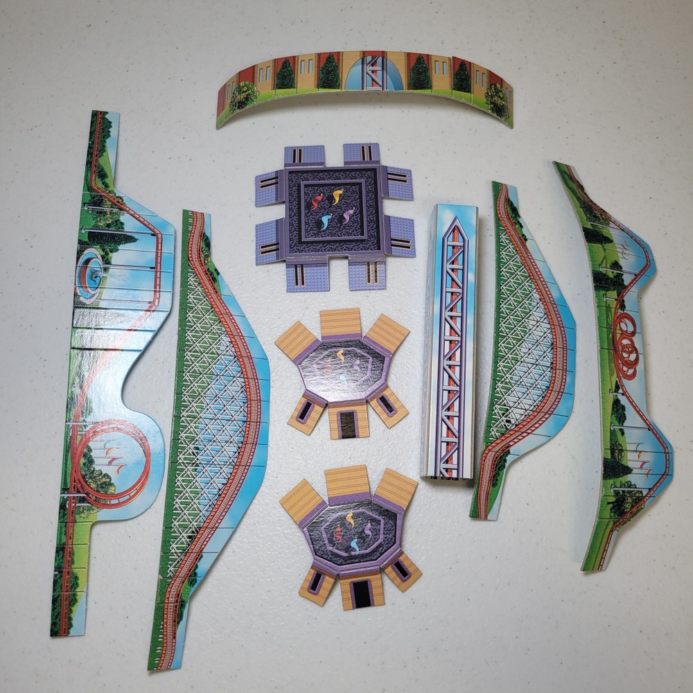 2002 Rollercoaster Tycoon Board Game Replacement Pieces Milton Bradley Cardboard